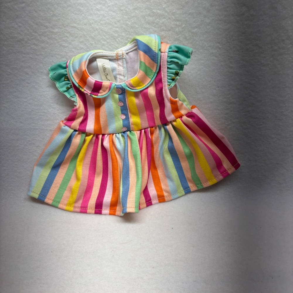 Matilda Jane Clothing 18" Doll Rainbow Stripe Ruffle‎ Collar Dress